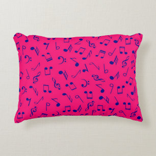 Almofada Decorativa Padrão de notas musicais