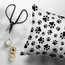 Padrão De Patas, Patas Cachorros, Preto e Branco