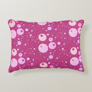 Almofada Decorativa Padrão de pontos cor-de-rosa profundo