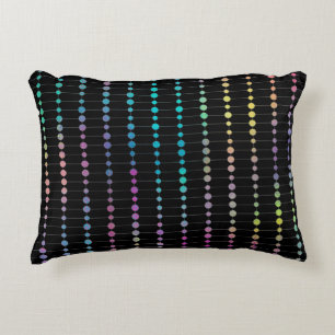 Almofada Decorativa Padrão de Pontos de Círculos Coloridos de Miçangas