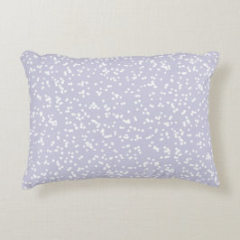 Almofada Decorativa Padrão de Pontos Ditsy - Branco sobre Roxo Empoeir