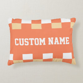 Almofada Decorativa Padrão de quadro de verificação