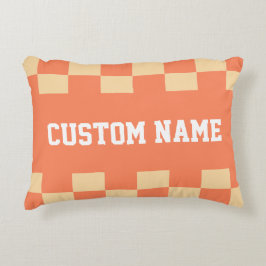 Almofada Decorativa Padrão de quadro de verificação