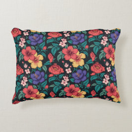 Almofada Decorativa Padrão de repetição de flores silvestres