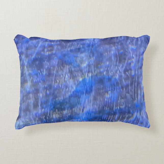 Almofada Decorativa Padrão de Rock Aquático (Frente)