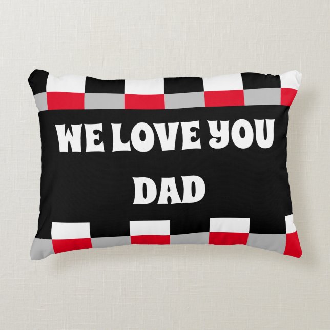 Almofada Decorativa Padrão de tabuleiro de xadrez editável (Frente)