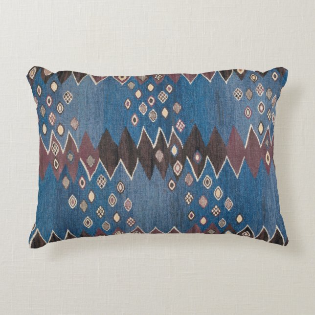 Almofada Decorativa Padrão de tapete persa de sotaque oriental (Frente)