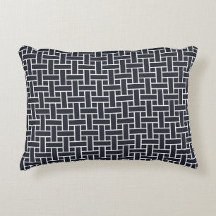 Almofada Decorativa Padrão de tecelagem do Marinho Vintage Blue Japan