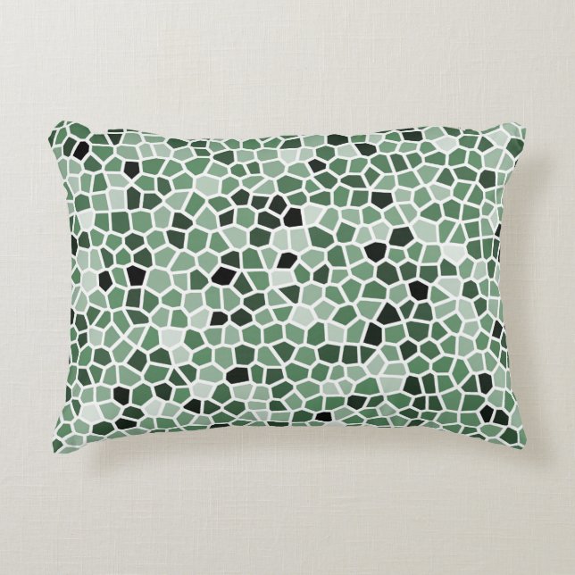 Almofada Decorativa Padrão de vidro verde (Frente)
