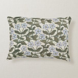 Almofada Decorativa Padrão de Vieira Azul do Periwinkle Vinca