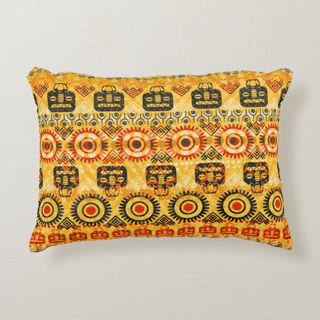 Almofada Decorativa Padrão descontínuo tribal (Frente)
