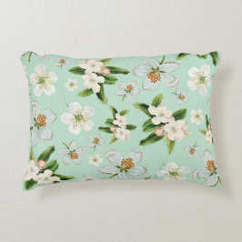 Almofada Decorativa Padrão do Flor de Primavera de Vintage