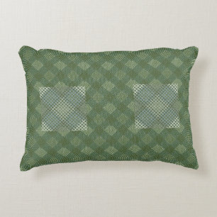 Almofada Decorativa Padrão do verificador diagonal 2tones.bx4x4 DGreen