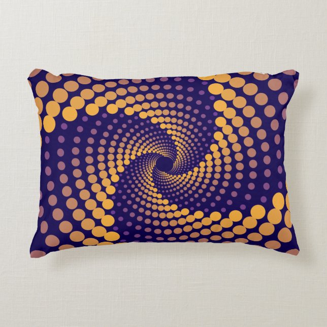 Almofada Decorativa Padrão do Vortex Espiral (Frente)