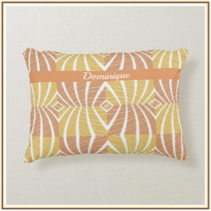 Almofada Decorativa Padrão Dourado e branco engraçado