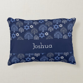 Almofada Decorativa Padrão Elegante de Feriado de Hanukkah