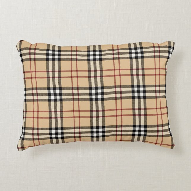 Almofada Decorativa Padrão Escocês Tartan     (Frente)