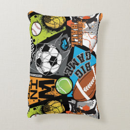 Almofada Decorativa Padrão Esportivo Com Bolas