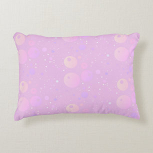 Almofada Decorativa Padrão estético de pontos cor-de-rosa pastel