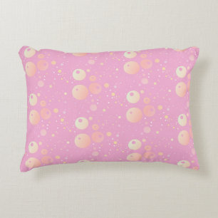 Almofada Decorativa Padrão estético de pontos cor-de-rosa pastel