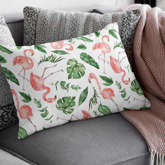 Almofada Decorativa Padrão Flamingo Rosa Tropical v2