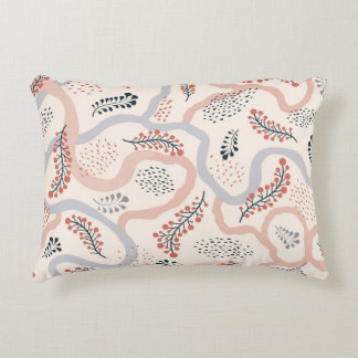 Almofada Decorativa Padrão floral artístico, decoração ornamental do o