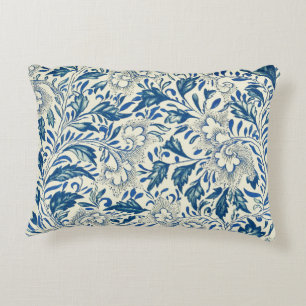 Almofada Decorativa Padrão floral azul Vintage