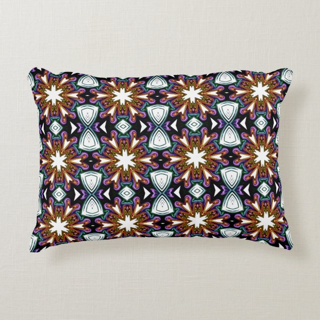 Almofada Decorativa padrão floral caleidoscópio (Frente)