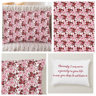 Almofada Decorativa Padrão Floral Especial com texto