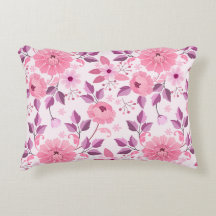 Padrão Floral Rosa com Flores Elegantes