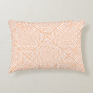 Almofada Decorativa Padrão Geométrico de Peachy Orange Rosa claro Eleg