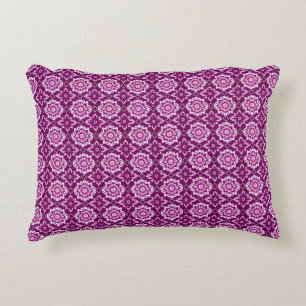 Almofada Decorativa Padrão Geométrico Floral do Vintage Purple