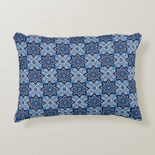 Almofada Decorativa Padrão Geométrico Floral Vibrante