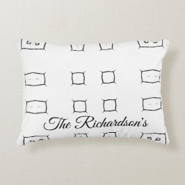 Almofada Decorativa Padrão Geométrico Preto e Branco | Abstrato Minima