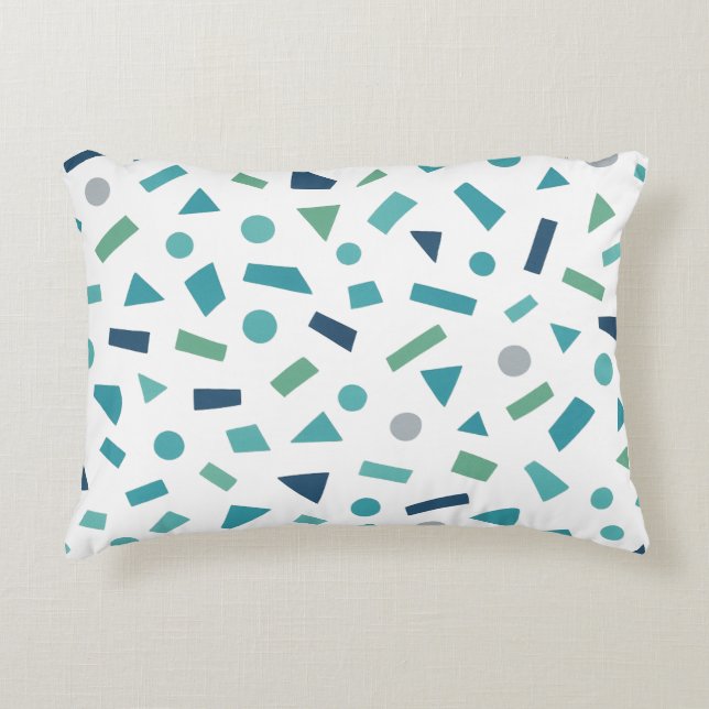 Almofada Decorativa Padrão Geométrico Retroativo - Design de Estilo Me (Frente)