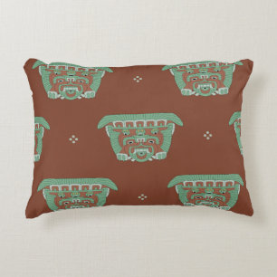 Almofada Decorativa Padrão geométrico sem costura com motivos tribais.