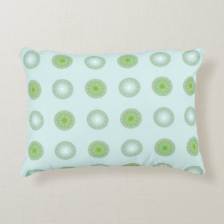 Almofada Decorativa Padrão Geométrico Verde Pastel e Cinza
