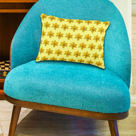 Almofada Decorativa Padrão Invisível da Flor Amarela em