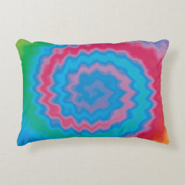 Almofada Decorativa Padrão legal de espiral retro funky com ranhura ti