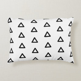 Almofada Decorativa Padrão Moderno Chic Elegante Tendência Preto e Bra