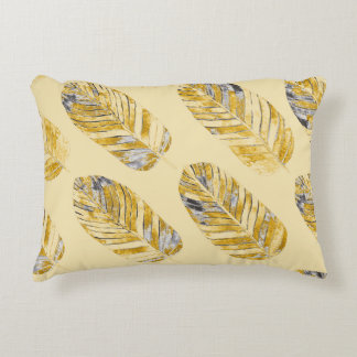 Almofada Decorativa Padrão Moderno das Folhas Tropicais de Aquarela