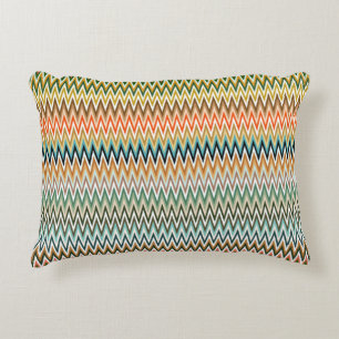 Almofada Decorativa Padrão multicolorido Zigzag