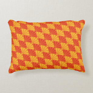 Almofada Decorativa Padrão-múon de Kiku Chrysanthemum Red Yellow Orien