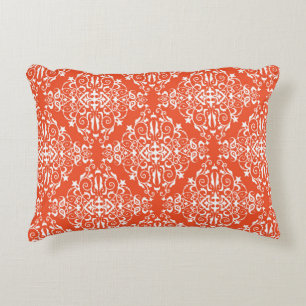 Almofada Decorativa Padrão ornamental vermelho sem costura