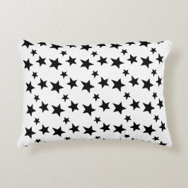 Almofada Decorativa Padrão preto preto escuro - Estrela moderna sem co