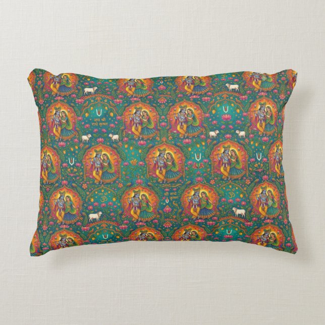 Almofada Decorativa Padrão Radhe Krishna (Frente)