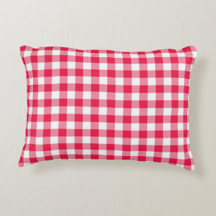 Almofada Decorativa Padrão Red Gingham