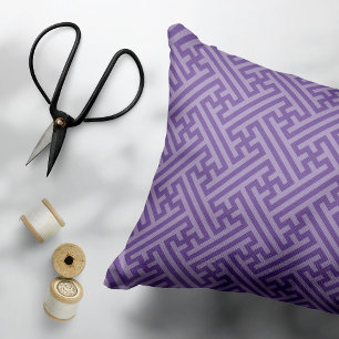 Almofada Decorativa Padrão Sayagata, japonês, roxo e rosa