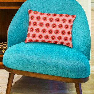 Almofada Decorativa Padrão sem costura da margarida vermelha no Traves