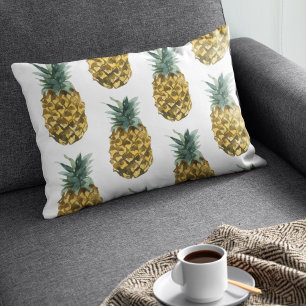 Almofada Decorativa Padrão Sem Costura De Abacaxi De Aquarelas Tropica